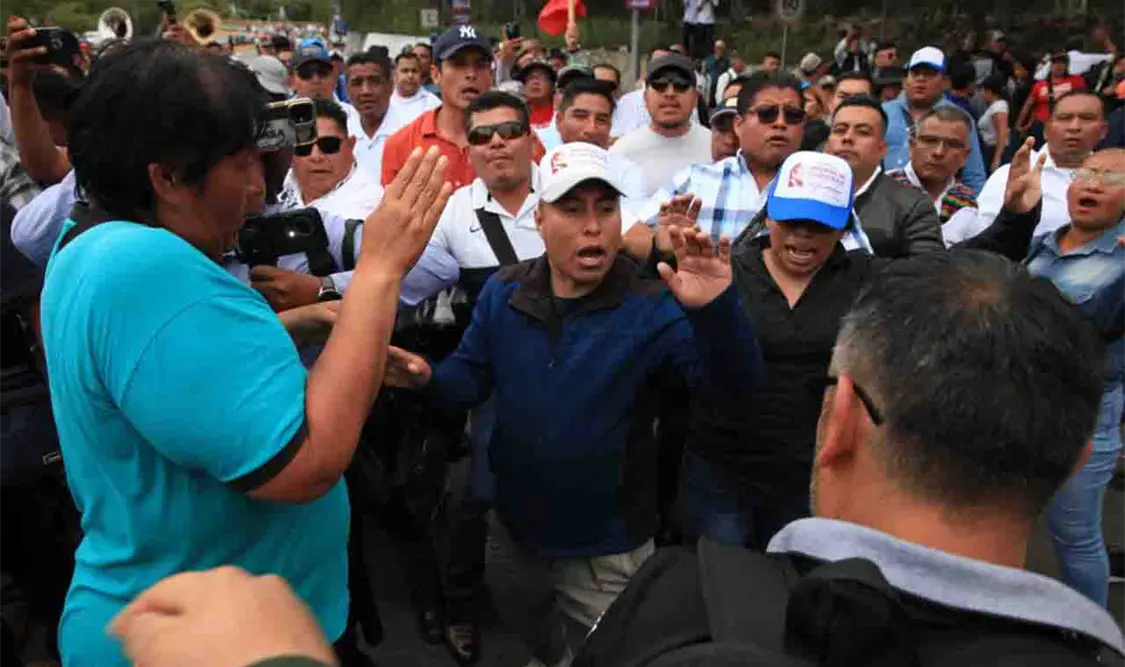 Sección 22 de la CNTE protesta en Oaxaca