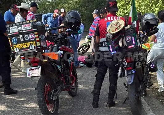 Chocan motocicletas por presunta invasión de carril Chocan motocicletas por presunta invasión de carril