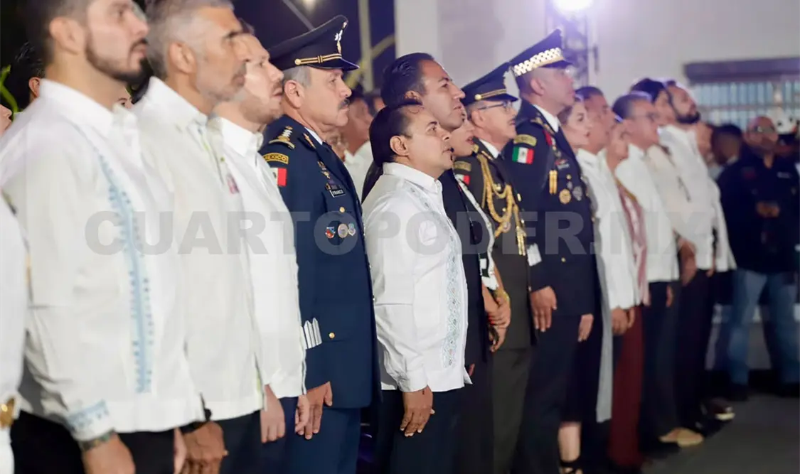 El magistrado acompañó al gobernador en la conmemoración de la federación de Chiapas a México. Cortesía