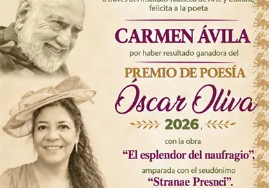Premio &Oacute;scar Oliva ya tiene ganadora