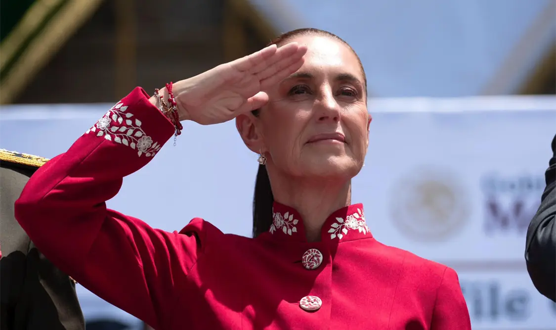 Sheinbaum encabeza la ceremonia por el 216 Aniversario de la Independencia. Cortesía
