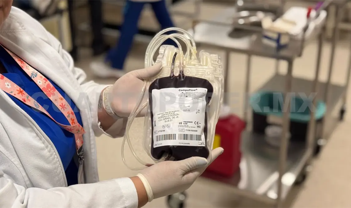 La donación de sangre es un acto solidario que contribuye a la atención de pacientes que requieren transfusiones. CP
