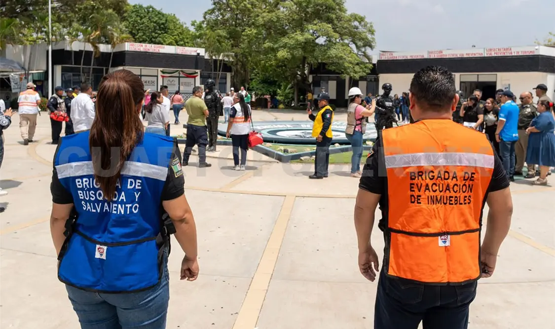 Personal de la SSP debidamente capacitado realizó diversas funciones. Cortesía