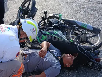 Sale proyectado y se fractura un hombro Sale proyectado y se fractura un hombro
