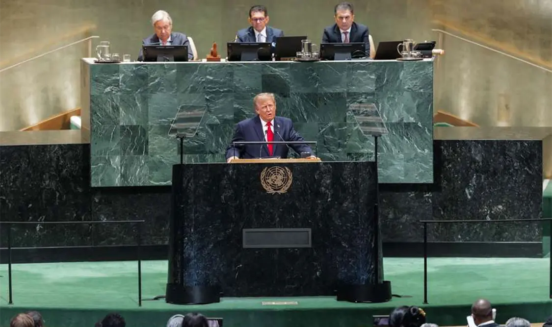 En la ONU, Trump calificó de “inaceptable” que Estados Unidos “comparta 2 mil millas de frontera con un territorio controlado por los cárteles”. Cortesía