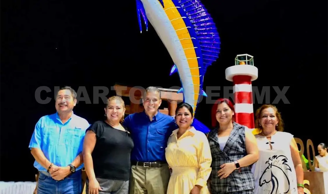 Yamil Melgar destacó que el pez vela representa la riqueza marina y la pesca deportiva de Puerto Madero. Cortesía