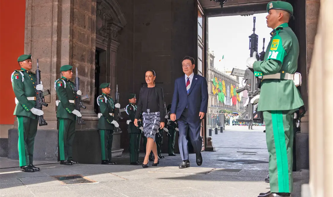 Sheinbaum y Lee Jae-myung abordaron inversiones, comercio y educación. Cortesía
