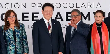Reciben Lee Jae Myung en el Senado