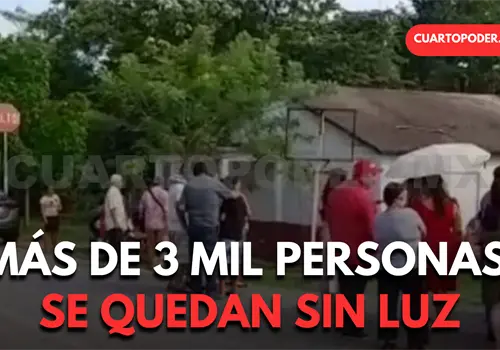 Habitantes protestan por falta del servicio de energ&iacute;a el&eacute;ctrica