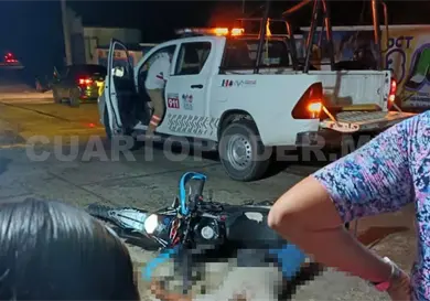 Muere al derrapar con su motocicleta Muere al derrapar con su motocicleta