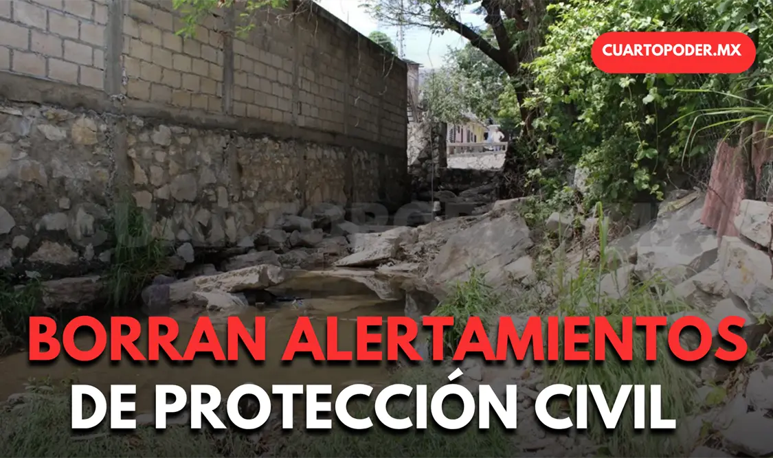 Borraron señalética de alerta con propaganda