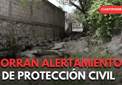 Borraron señalética de alerta con propaganda Borraron señalética de alerta con propaganda