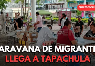 Caravana recibe ayuda en el parque Bicentenario