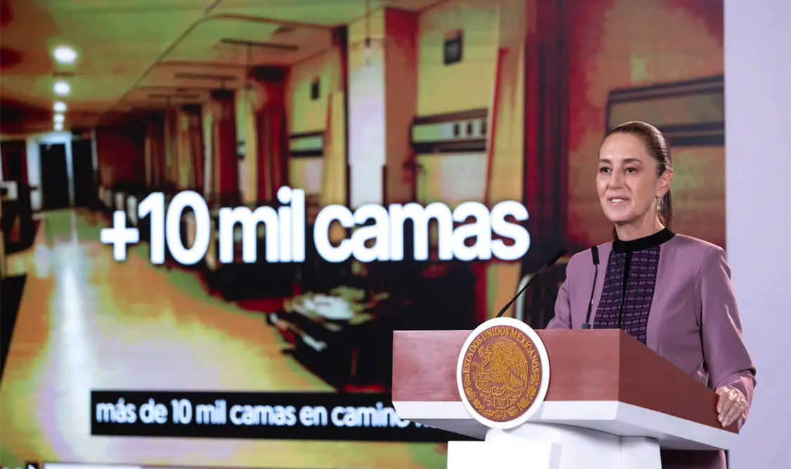 La mandataria destacó durante mañanera que se han invertido 15 mil 800 mdp en equipo médico de alta tecnología. Cortesía