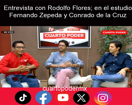 Entrevista con Rodolfo Flores; en el estudio Fernando Zepeda y Conrado de la Cruz
