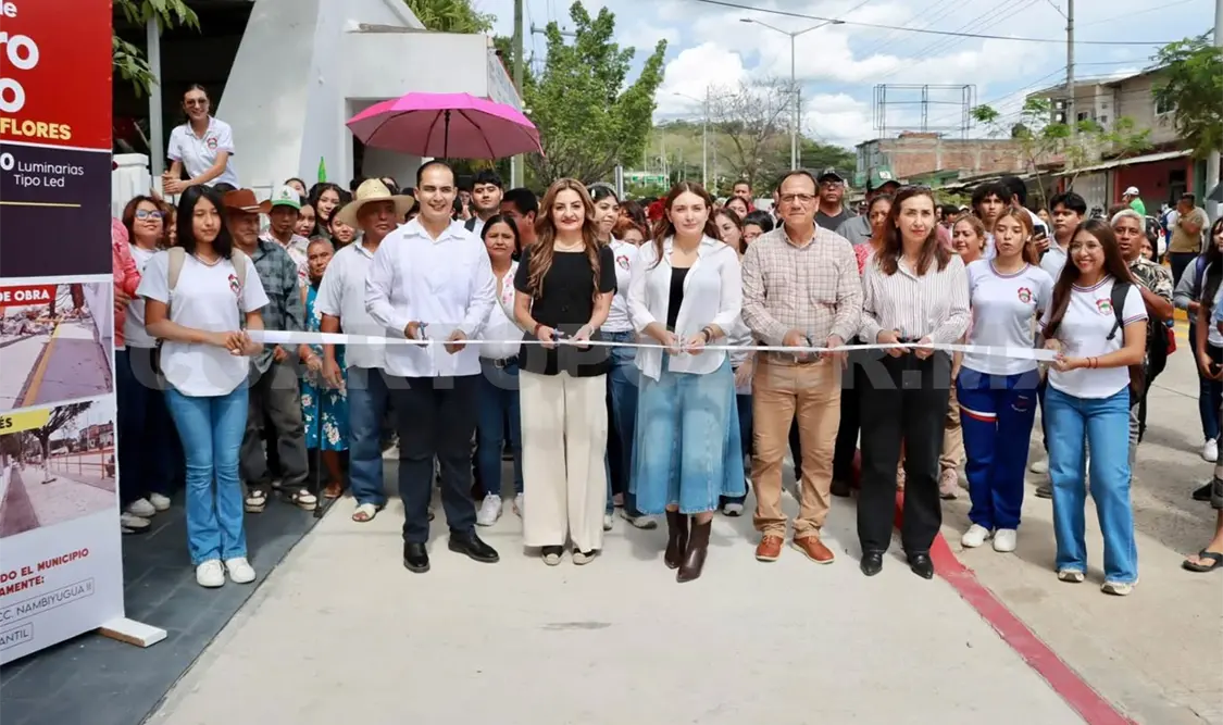 Realizaron el corte de listón de la obra. Cortesía