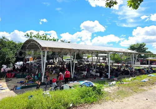 Llega caravana migrante a Escuintla Llega caravana migrante a Escuintla