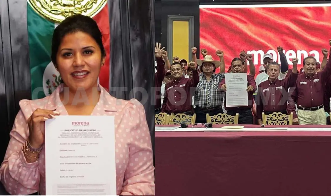 Cleo Ortiz y Carlos Díaz manifestaron su deseo de liderar el movimiento de la 4T en el sur de Chiapas. Ramón García / CP