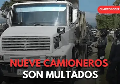 Multan a conductores de camiones