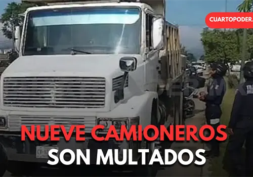 Multan a conductores de camiones
