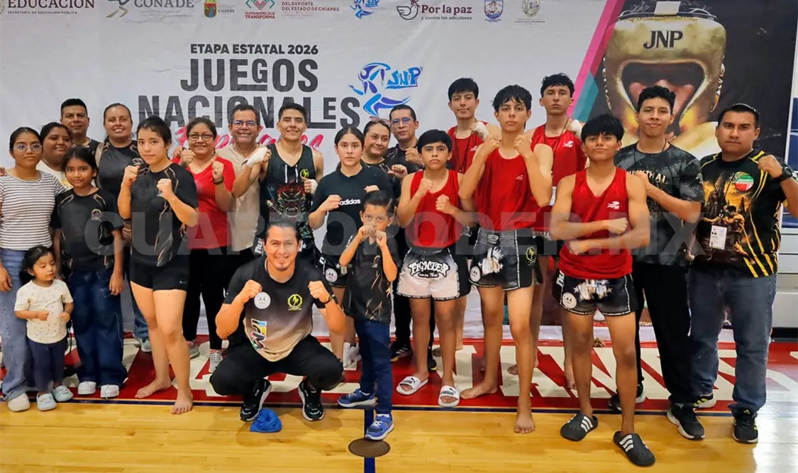 MMA La Huella consiguió cuatro medallas de oro durante el selectivo estatal celebrado en Ocozocoautla. Cortesía