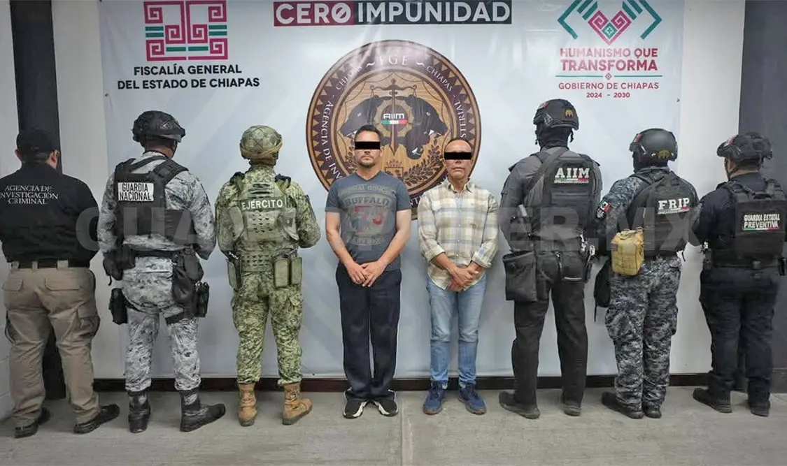 El presidente municipal de Suchiapa y el exalcalde fueron detenidos durante el despliegue de la Operación Enjambre. CP