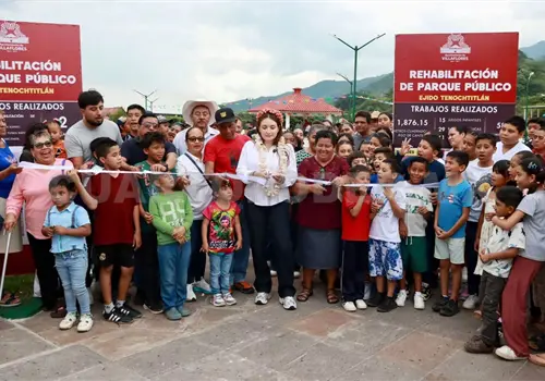 Inaugura Valeria Rosales parque en Tenochtitl&aacute;n