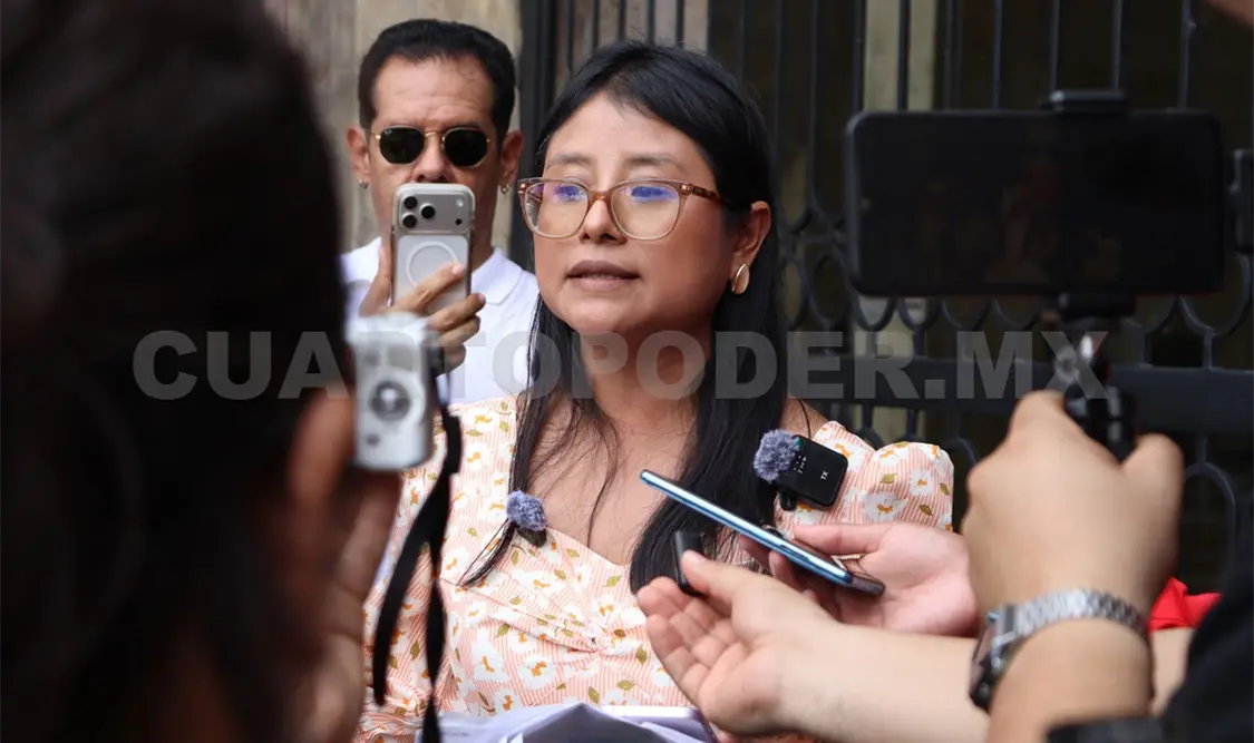 La afectada denunció frente a medios de comunicación. Ingrid Pérez/ CP