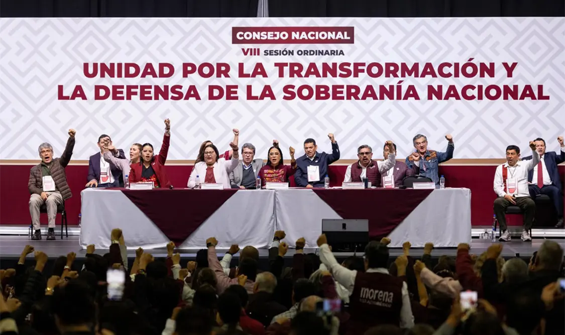 Este sábado se llevó acabo la VIII Sesio´n Ordinaria el Consejo Nacional de Morena. El Universal