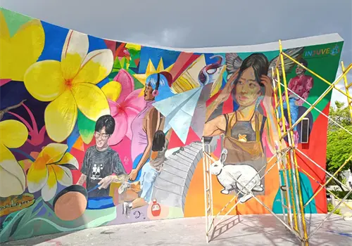 Crean mural en el Parque de la Juventud