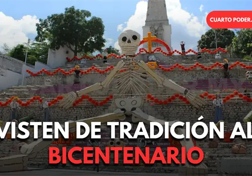 Casi listo el parque Bicentenario para Día de Muertos Casi listo el parque Bicentenario para Día de Muertos