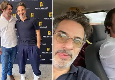 Miguel Rodarte se despide de RJ Mitte Miguel Rodarte se despide de RJ Mitte
