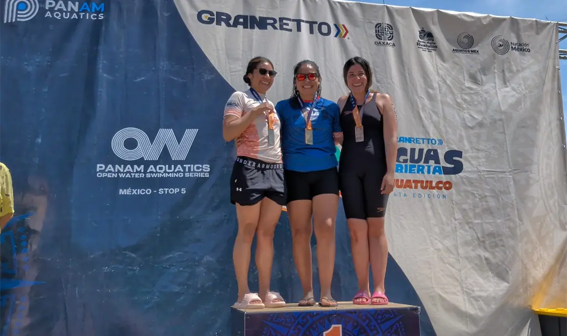 El Delfín de Chiapas sumó dos campeonatos individuales y un tercer puesto em el Gran Retto Huatulco 2026. Cortesía