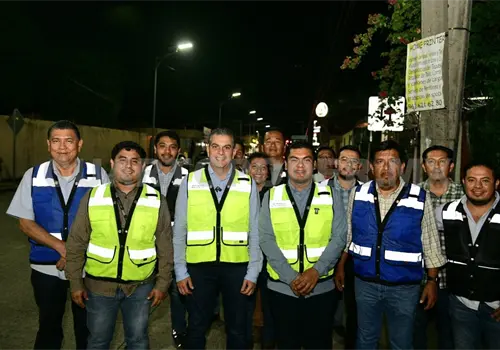 Yamil Melgar supervisa el alumbrado p&uacute;blico