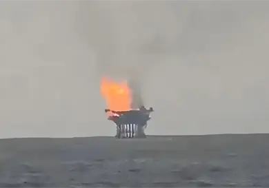 Reporta Pemex incendio en plataforma no tripulada Reporta Pemex incendio en plataforma no tripulada