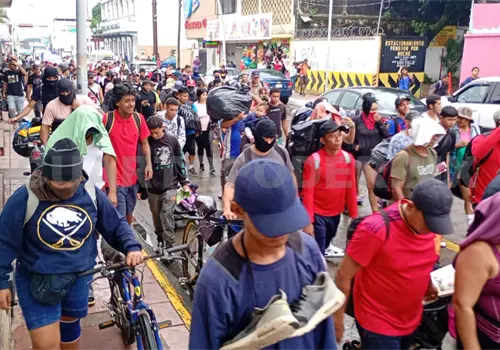 Caravana "Fe y Esperanza" se va de Tapachula