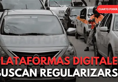 Trabajan en paz plataformas y los taxis en la capital Trabajan en paz plataformas y los taxis en la capital