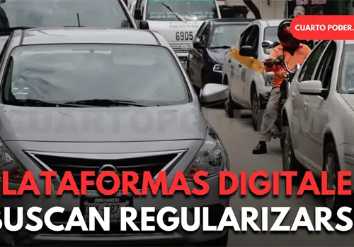 Trabajan en paz plataformas y los taxis en la capital Trabajan en paz plataformas y los taxis en la capital