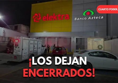 Dejan encerrados en elevador a clientes de tienda Dejan encerrados en elevador a clientes de tienda