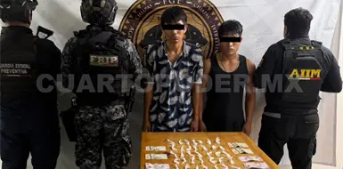 Capturan a dos narcomenudistas en patrullaje Capturan a dos narcomenudistas en patrullaje
