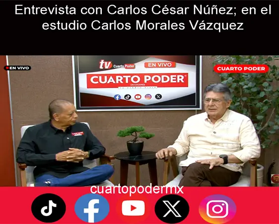 Entrevista con Carlos C&eacute;sar N&uacute;&ntilde;ez; en el estudio Carlos Morales V&aacute;zquez