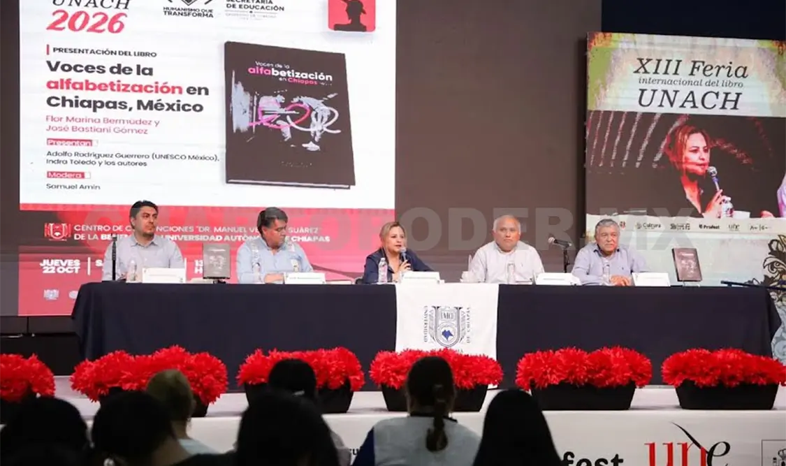 La presentación fue realizada en el marco de la XIII FIL Unach 2026. Cortesía