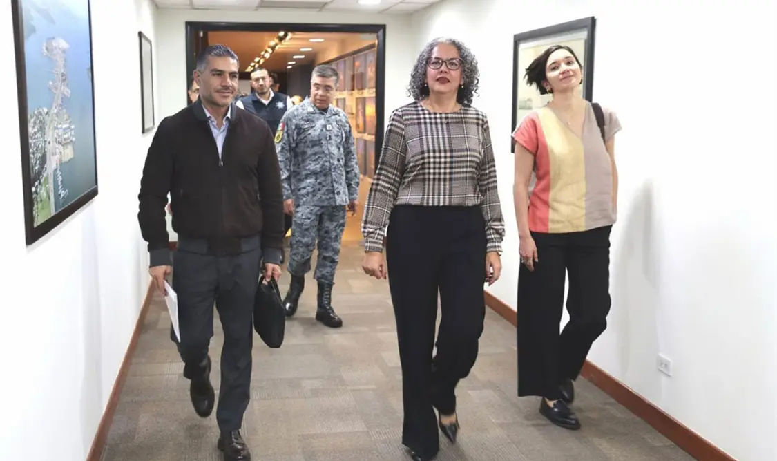 García Harfuch y Briseño Lobera evalúan operativos de seguridad y resultados. Cortesía