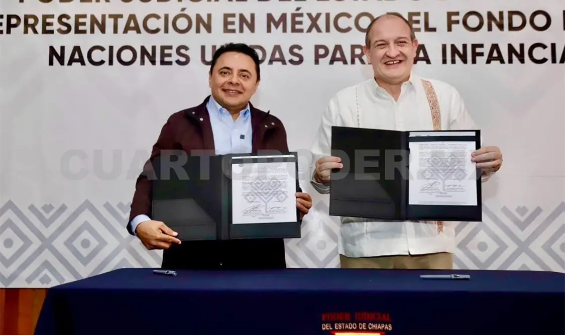 Firman Convenio de Colaboración el PJE y Unicef México. Manuel Martínez / CP