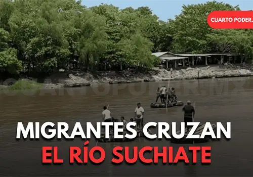 Constante el cruce de personas por el Suchiate