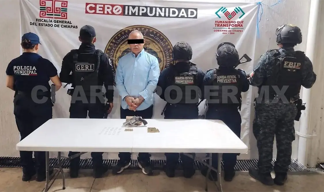 Gilberto Antonio “N” fue arrestado y le aseguraron un revólver, cartuchos y droga cristal. Rafael Victorio / CP